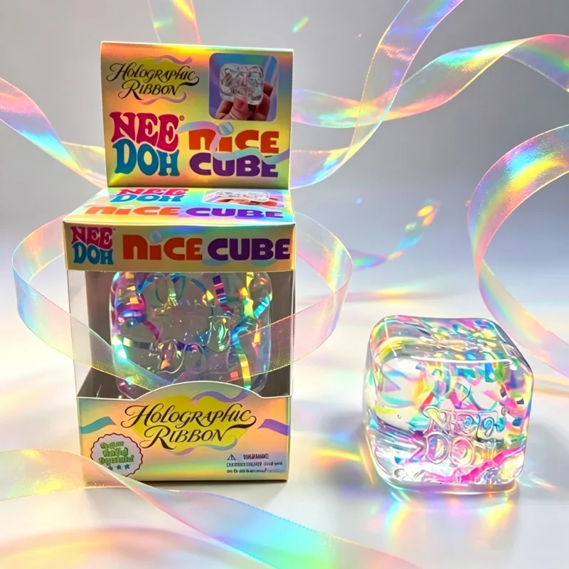 NeeDoh Holographic Ribbon Nice - đánh giá và giá Fidget Cube Original